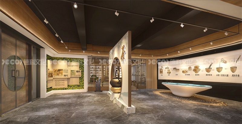 在茶文化展館設(shè)計(jì)中如何設(shè)計(jì)一個(gè)適合展示茶葉與公益慈善的結(jié)合的區(qū)域？